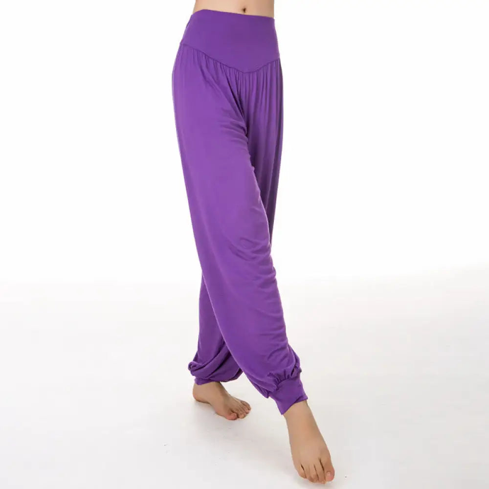 BWOOOH printed harem pants - Plain Color Loose Modal Yoga Dance Harem