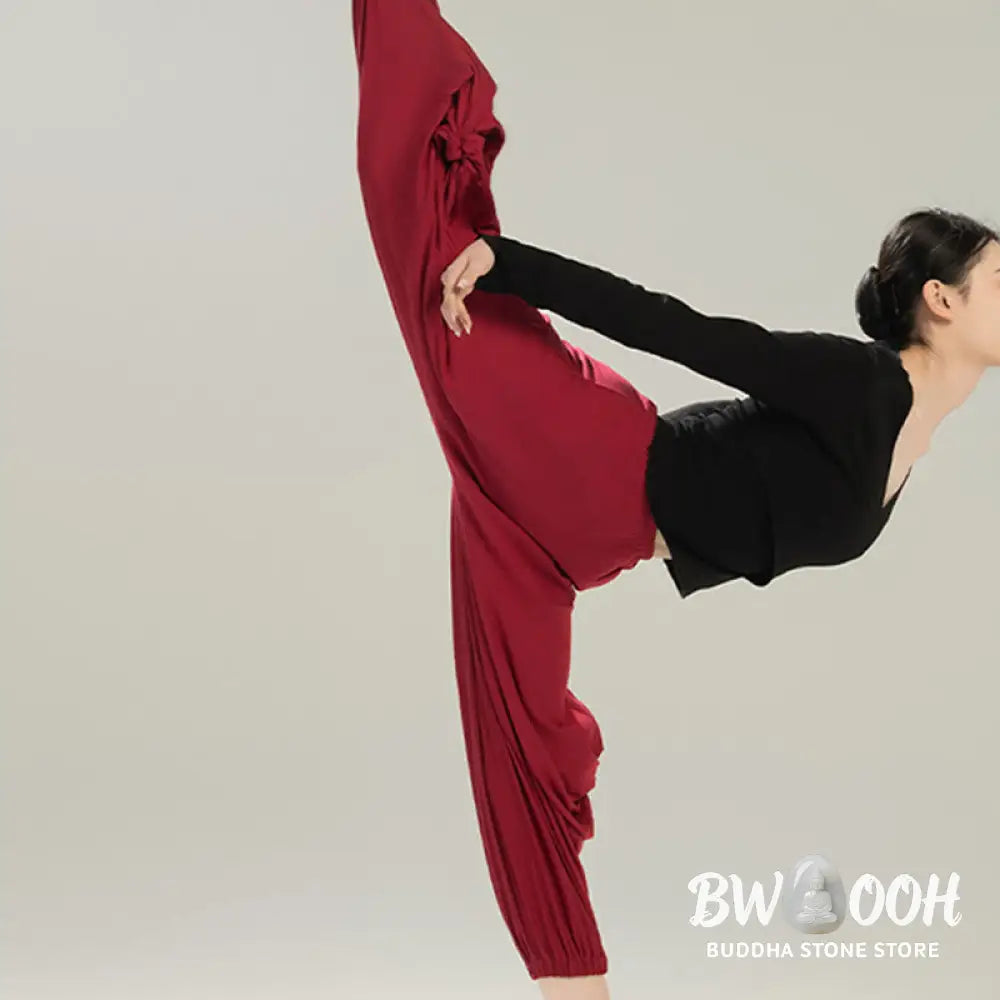 BWOOOH printed yoga pants - Plain Color Modal Dance Yoga Breathable 