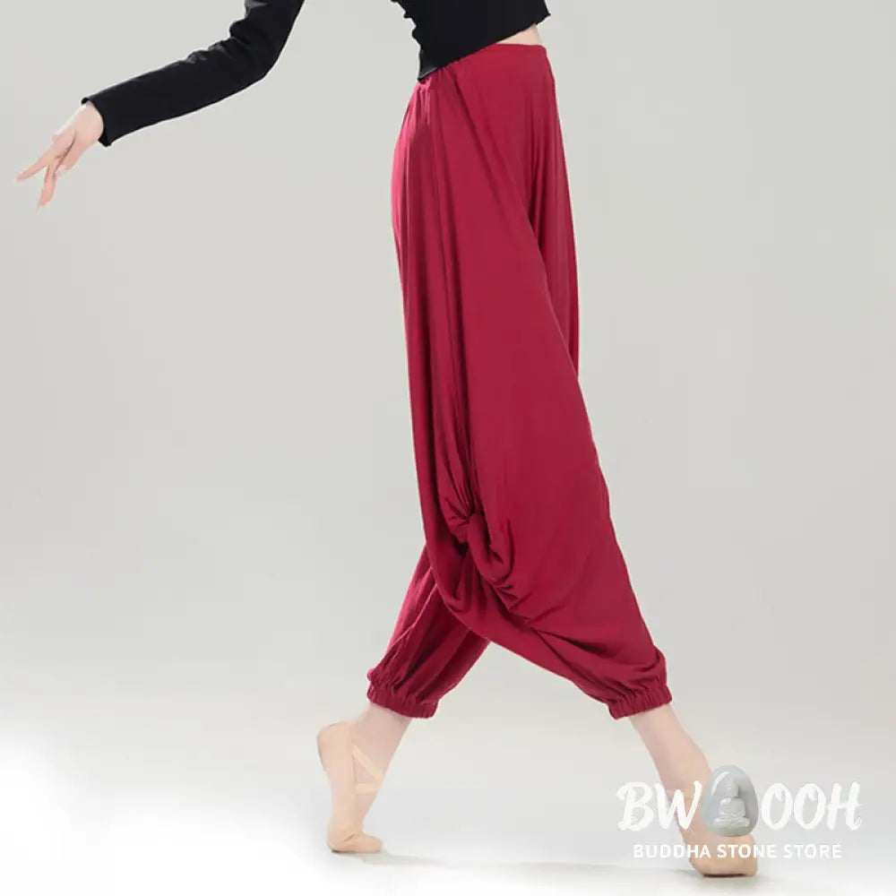 BWOOOH printed yoga pants - Plain Color Modal Dance Yoga Breathable 