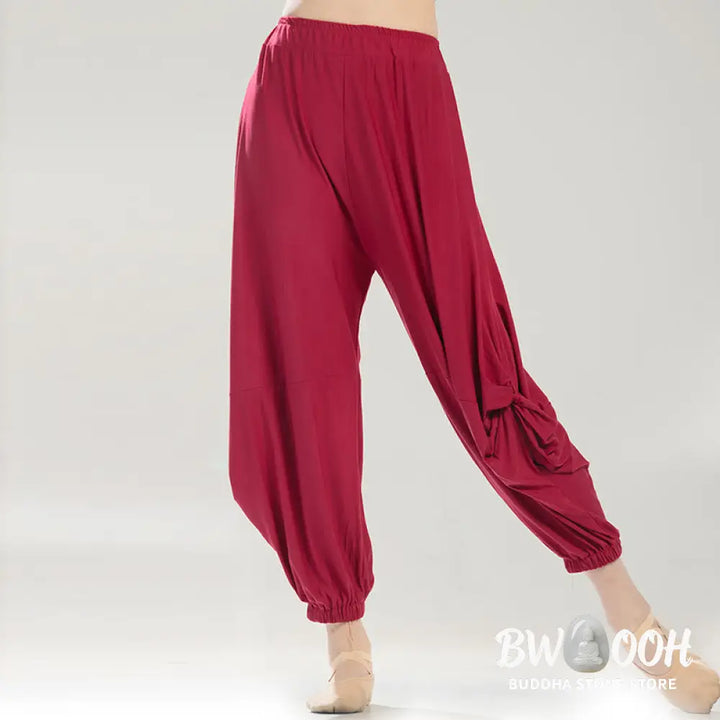 BWOOOH printed yoga pants - Plain Color Modal Dance Yoga Breathable 