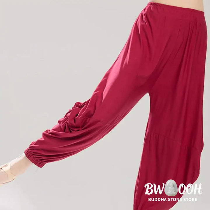 BWOOOH printed yoga pants - Plain Color Modal Dance Yoga Breathable 