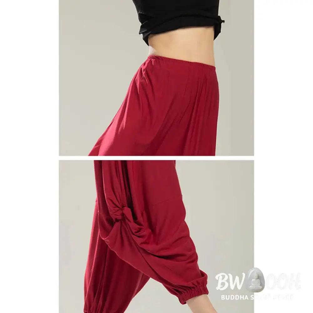 BWOOOH printed yoga pants - Plain Color Modal Dance Yoga Breathable 