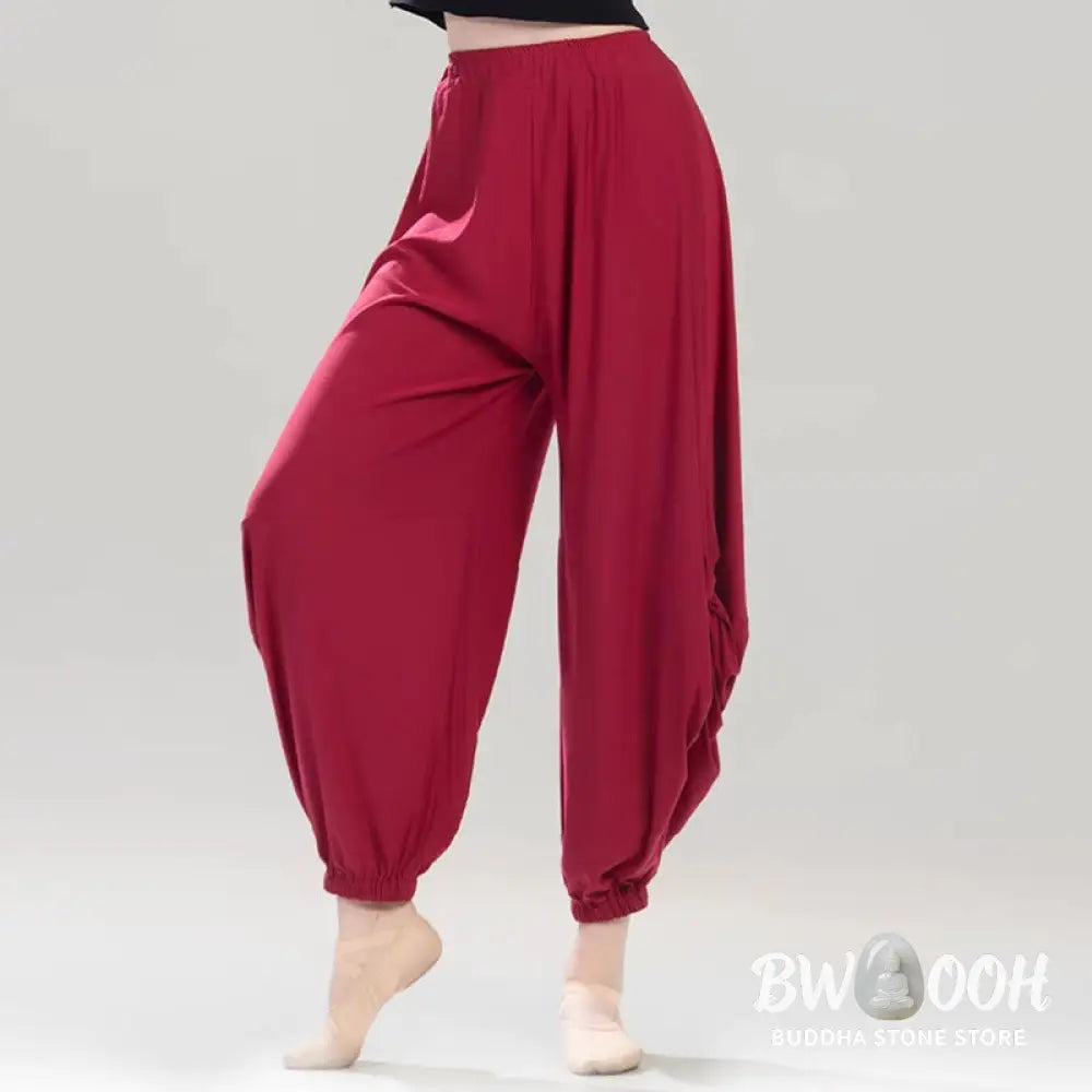 BWOOOH printed yoga pants - Plain Color Modal Dance Yoga Breathable 