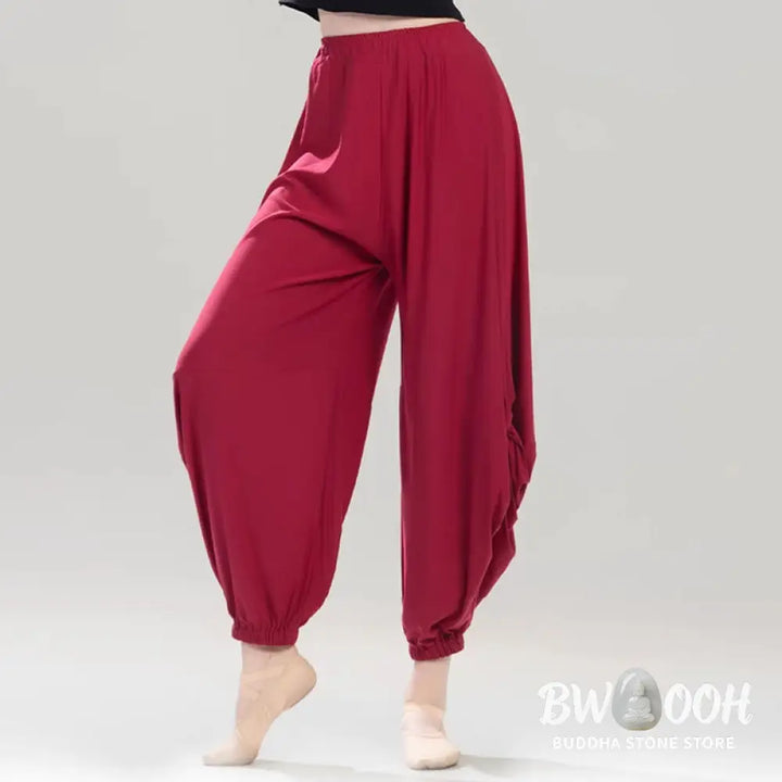 BWOOOH printed yoga pants - Plain Color Modal Dance Yoga Breathable 