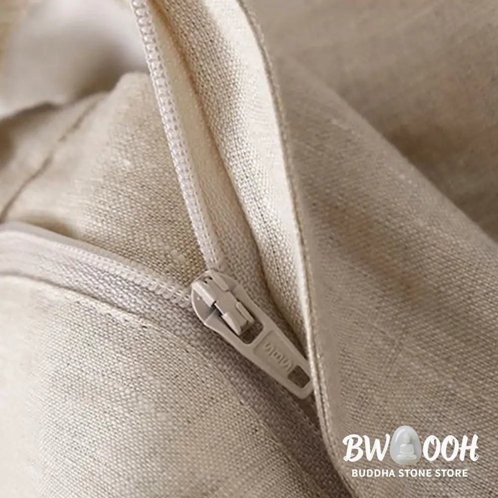 Buddha Stones Plain Color Pleated Zipper Button Cotton Linen Women’s Shorts With Pockets - Women’s Shorts
