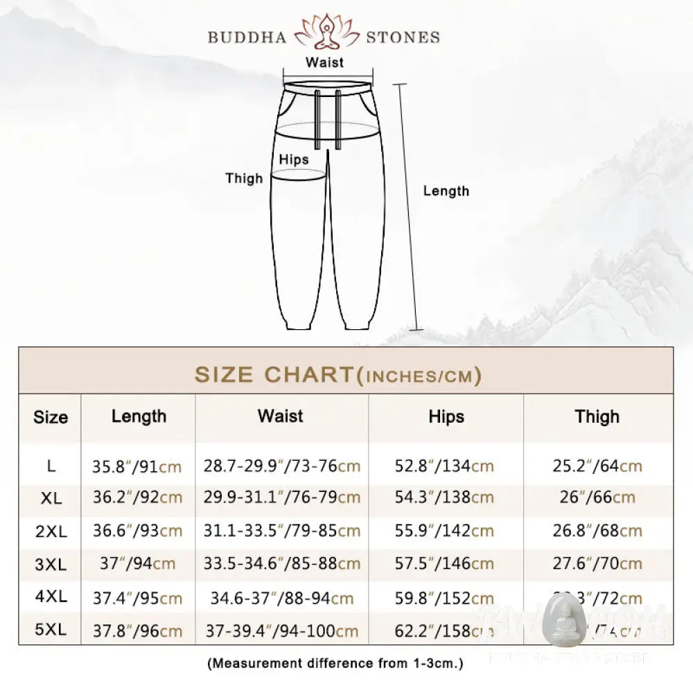 Buddha Stones Plain Color Red Drawstring Linen Men’s Pants With Pockets - Men’s Pants