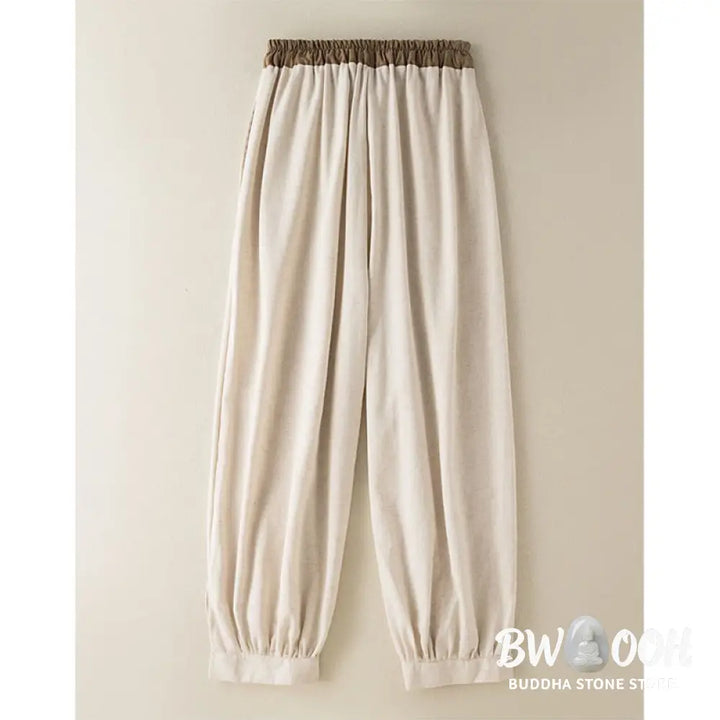 BWOOOH printed harem pants - Plain Cotton Drawstring Women&