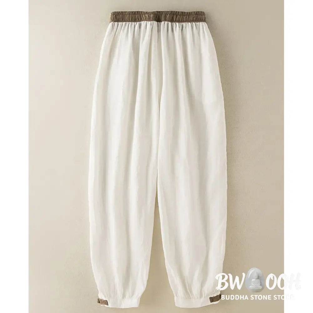 BWOOOH printed harem pants - Plain Cotton Drawstring Women&