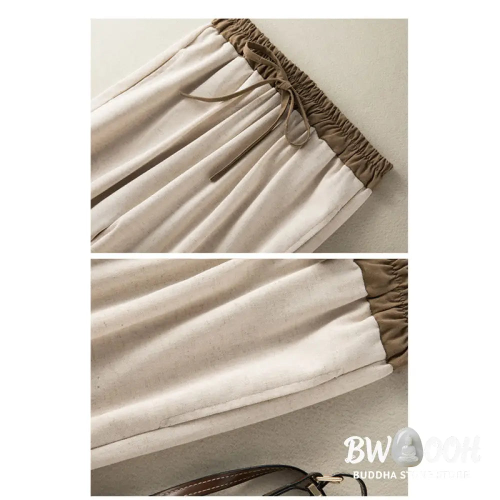 BWOOOH printed harem pants - Plain Cotton Drawstring Women&