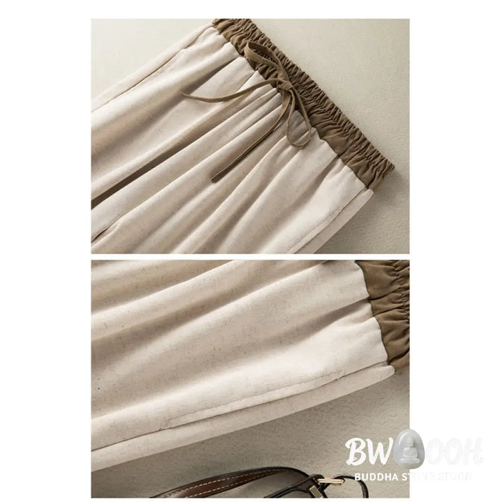 BWOOOH printed harem pants - Plain Cotton Drawstring Women&