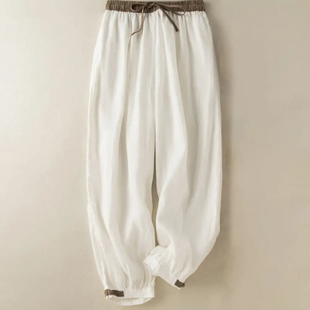 BWOOOH printed harem pants - Plain Cotton Drawstring Women&