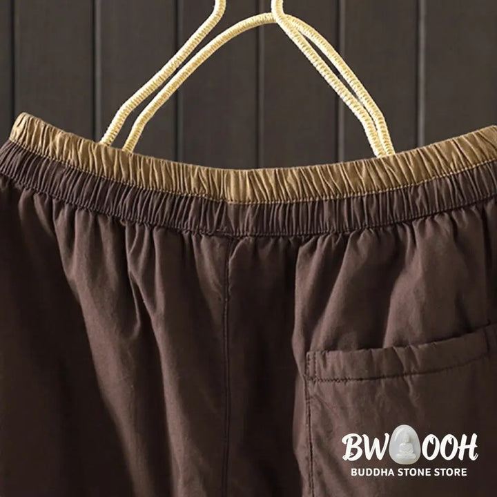 Buddha Stones Plain Cotton Women’s Harem Thermal Pants With Pockets - Women’s Harem Pants