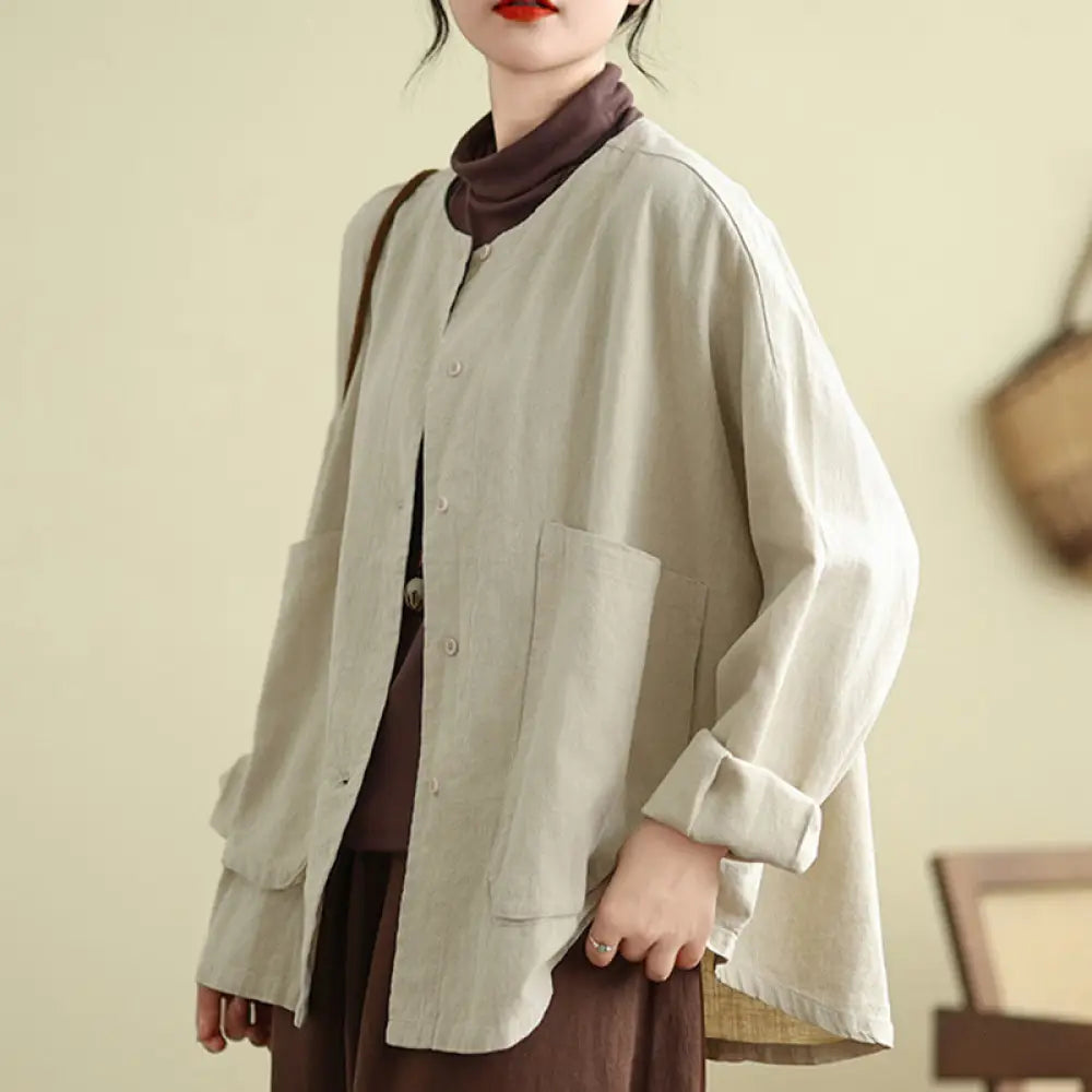 BWOOOH Plain Design Long Sleeve Women&