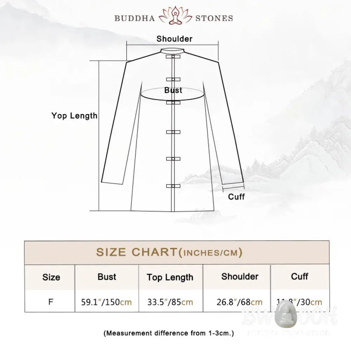 Buddha Stones Plain Frog-Button Design Shirt Zen Tai Chi Meditation Top Clothing Cotton Linen Jacket - Jacket Shirt