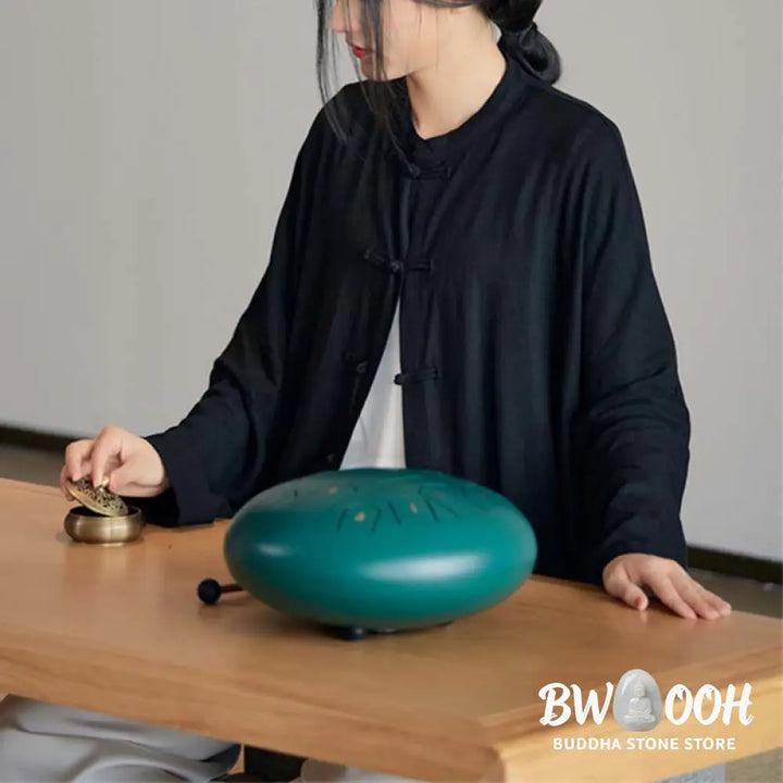 Buddha Stones Plain Frog-Button Design Shirt Zen Tai Chi Meditation Top Clothing Cotton Linen Jacket - Jacket Shirt