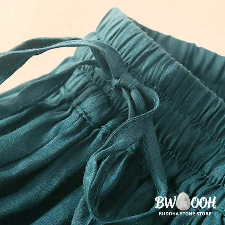 Buddha Stones Plain Lace Up Elastic Waist Women’s Skirt With Pockets - Skirt