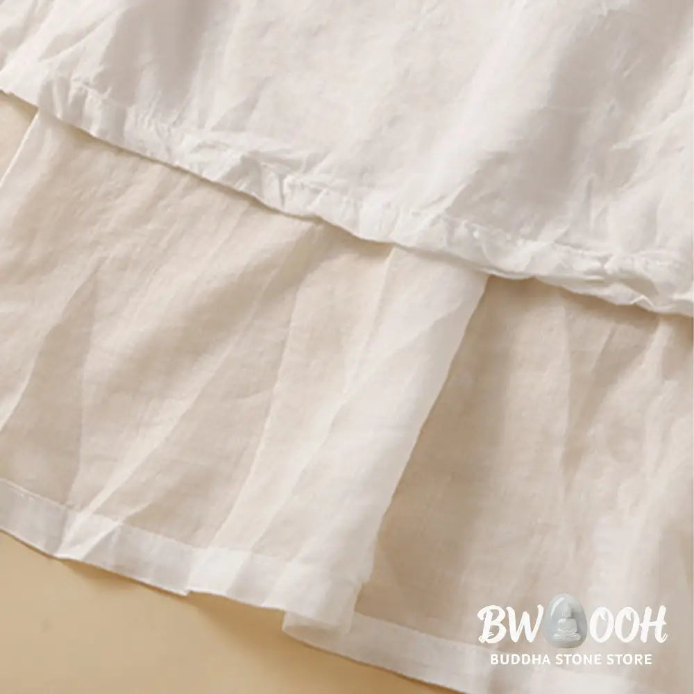 Buddha Stones Plain Lace Up Elastic Waist Women’s Skirt With Pockets - Skirt