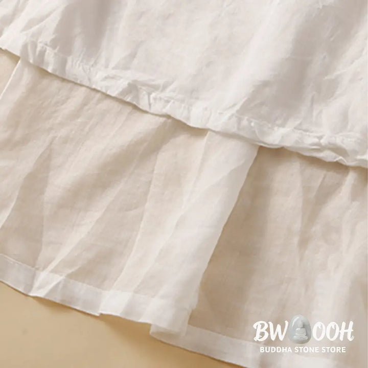 Buddha Stones Plain Lace Up Elastic Waist Women’s Skirt With Pockets - Skirt