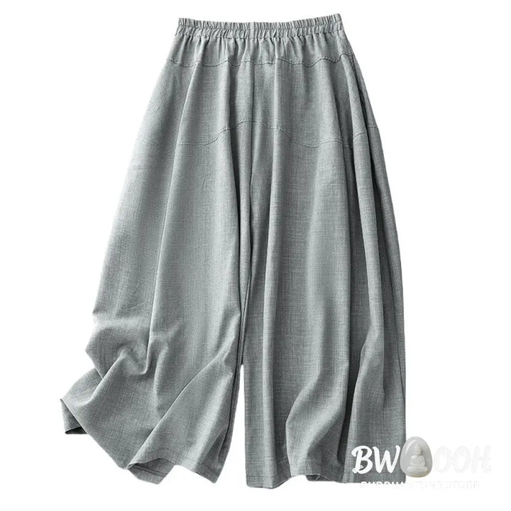 BWOOOH printed wide-leg yoga pants - Plain LightSteelBlue Women&