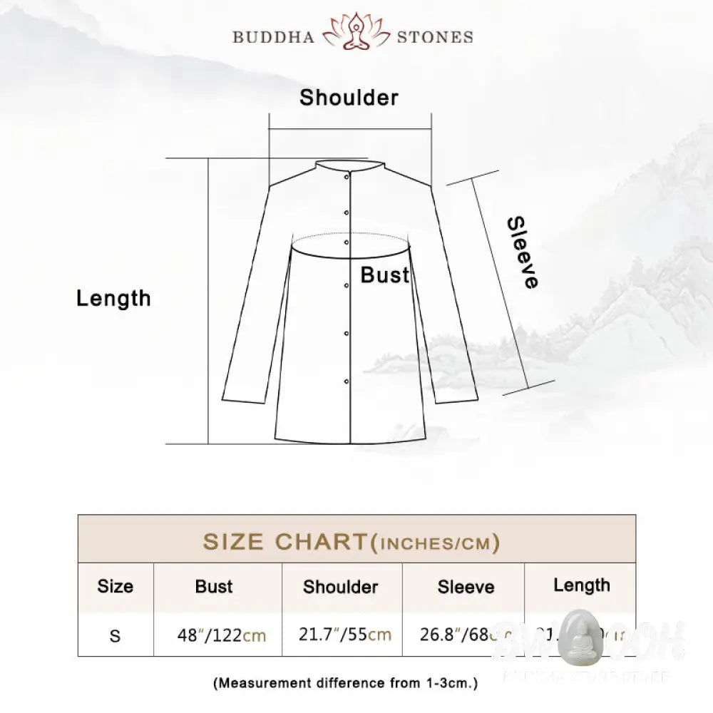 Buddha Stones Plain Long Sleeve Coat Jacket Top Wide Leg Pants Zen Tai Chi Yoga Meditation Clothing - Clothes