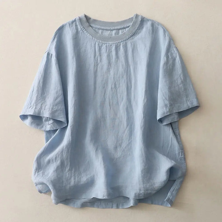 BWOOOH Plain Threaded Crew Neck Design Women&