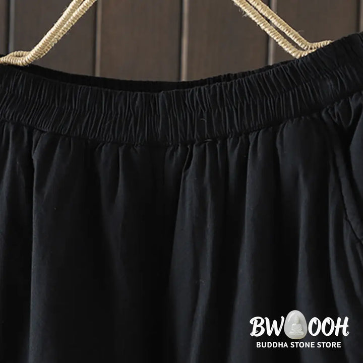 Buddha Stones Plain Warm Women’s Harem Pants With Pockets - Women’s Harem Pants