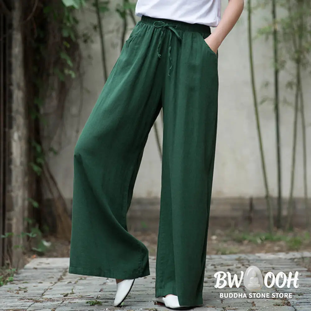 BWOOOH printed wide-leg yoga pants - Plain Wide Leg Pants Dance Women&