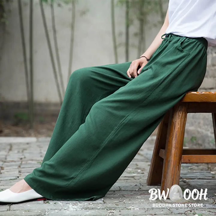 BWOOOH printed wide-leg yoga pants - Plain Wide Leg Pants Dance Women&