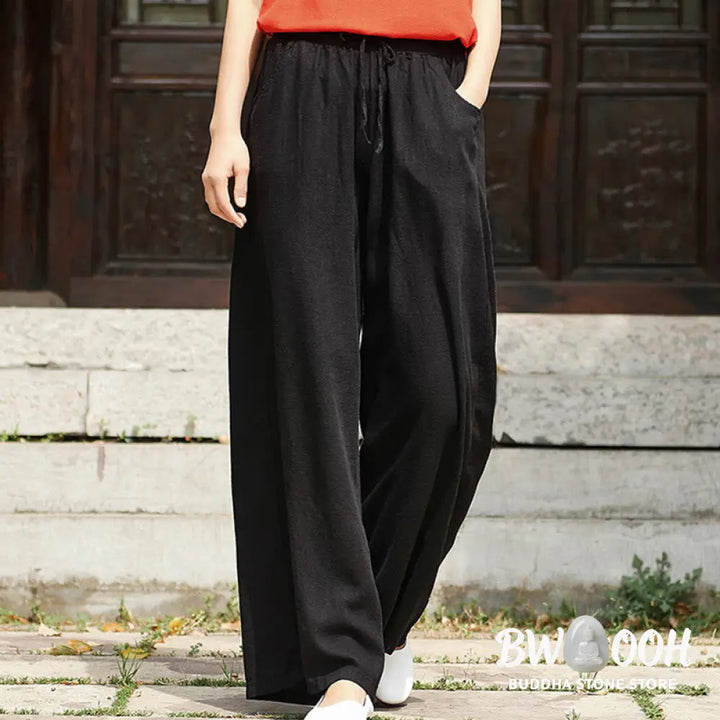 BWOOOH printed wide-leg yoga pants - Plain Wide Leg Pants Dance Women&