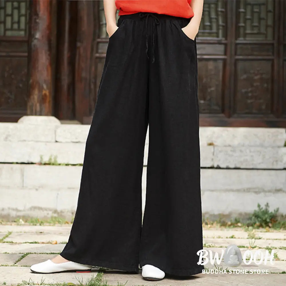 BWOOOH printed wide-leg yoga pants - Plain Wide Leg Pants Dance Women&