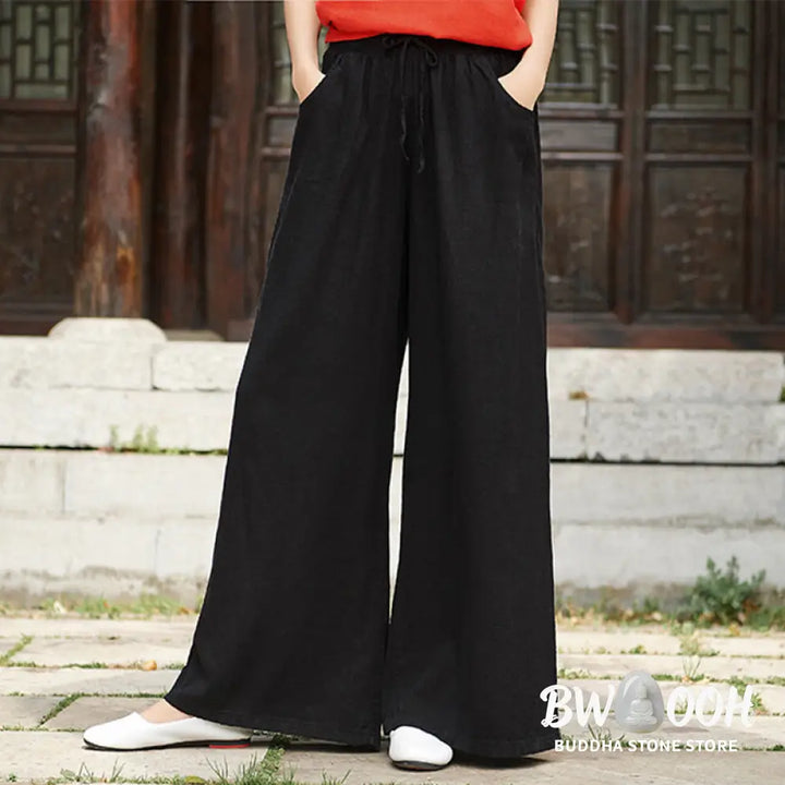BWOOOH printed wide-leg yoga pants - Plain Wide Leg Pants Dance Women&