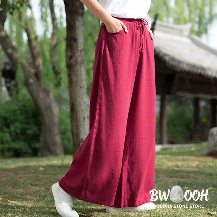 BWOOOH printed wide-leg yoga pants - Plain Wide Leg Pants Dance Women&