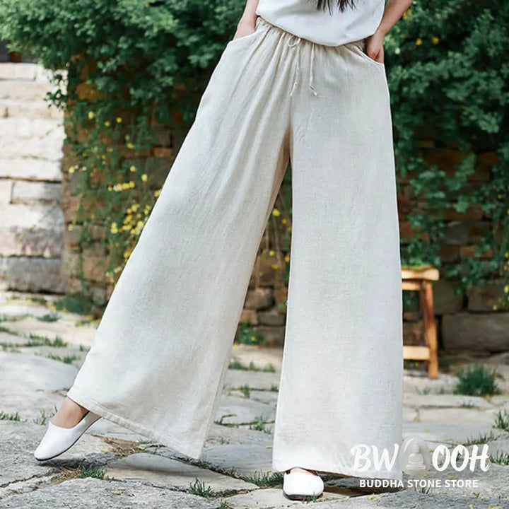 BWOOOH printed wide-leg yoga pants - Plain Wide Leg Pants Dance Women&