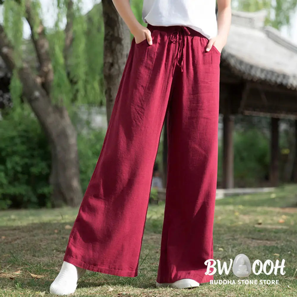 BWOOOH printed wide-leg yoga pants - Plain Wide Leg Pants Dance Women&