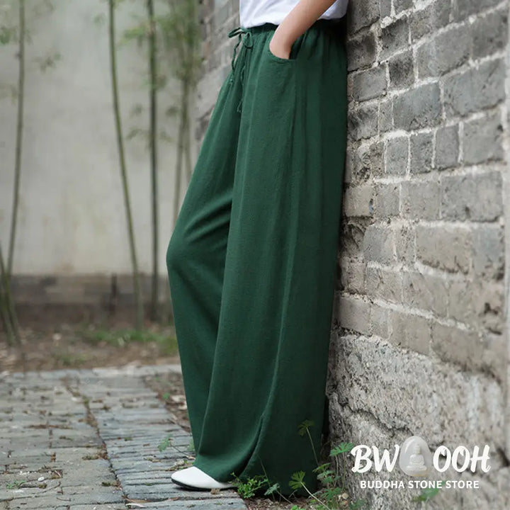 BWOOOH printed wide-leg yoga pants - Plain Wide Leg Pants Dance Women&
