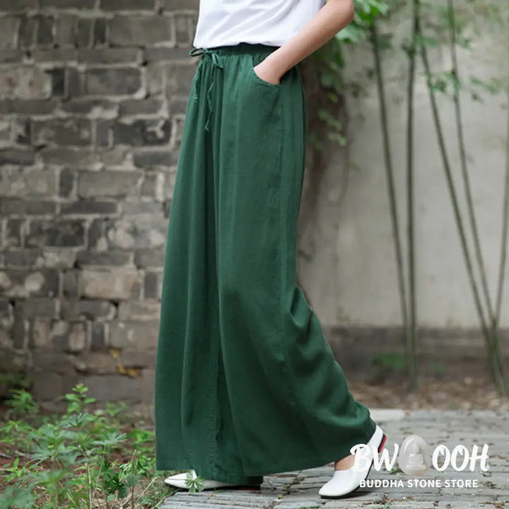 BWOOOH printed wide-leg yoga pants - Plain Wide Leg Pants Dance Women&