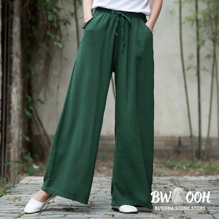 BWOOOH printed wide-leg yoga pants - Plain Wide Leg Pants Dance Women&