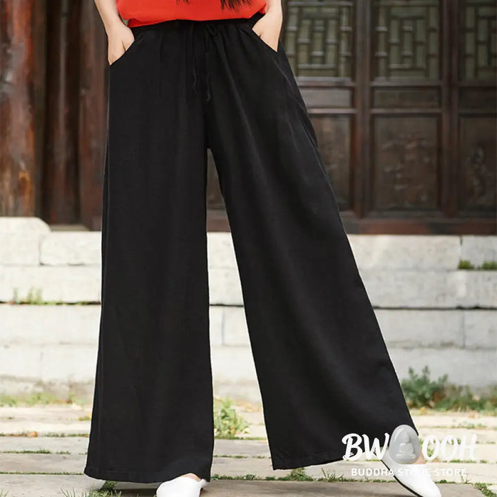 BWOOOH printed wide-leg yoga pants - Plain Wide Leg Pants Dance Women&