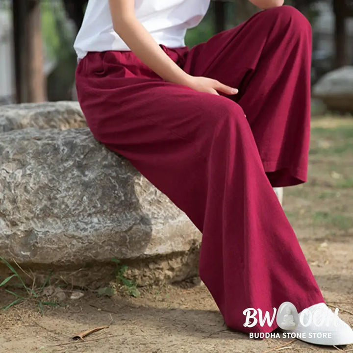 BWOOOH printed wide-leg yoga pants - Plain Wide Leg Pants Dance Women&