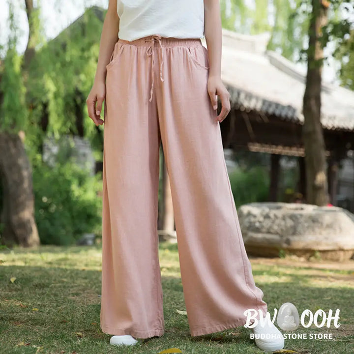 BWOOOH printed wide-leg yoga pants - Plain Wide Leg Pants Dance Women&