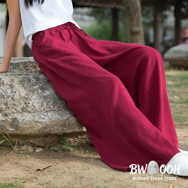 BWOOOH printed wide-leg yoga pants - Plain Wide Leg Pants Dance Women&