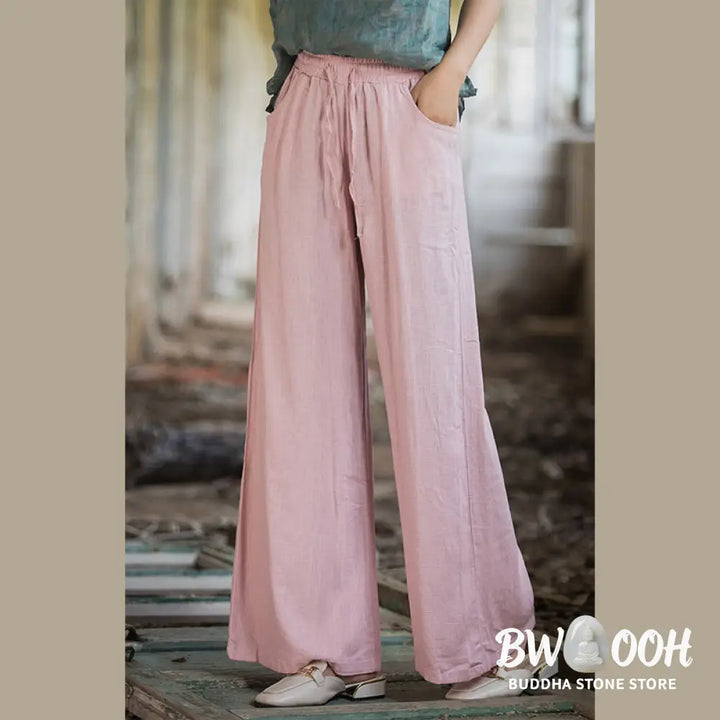 BWOOOH printed wide-leg yoga pants - Plain Wide Leg Pants Dance Women&