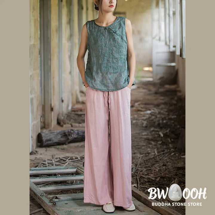 BWOOOH printed wide-leg yoga pants - Plain Wide Leg Pants Dance Women&
