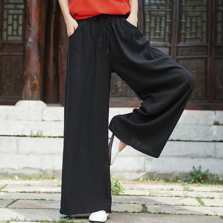 BWOOOH printed wide-leg yoga pants - Plain Wide Leg Pants Dance Women&