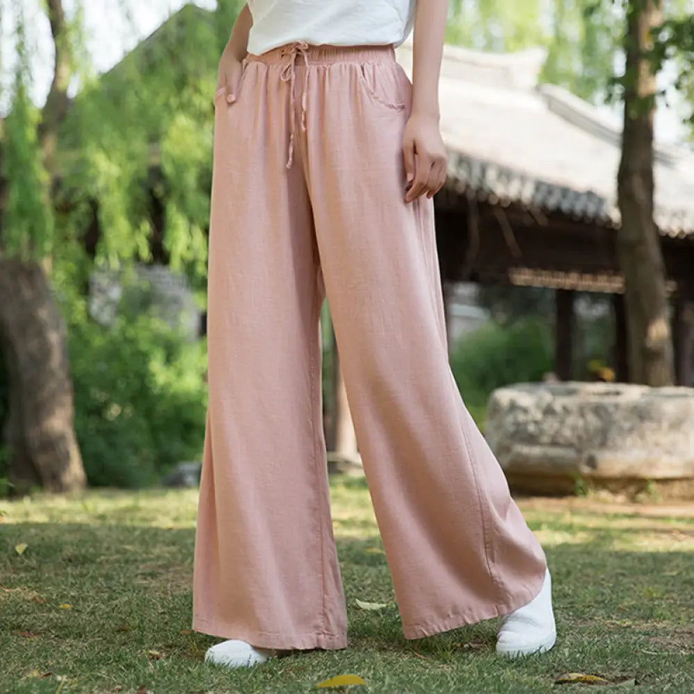 BWOOOH printed wide-leg yoga pants - Plain Wide Leg Pants Dance Women&