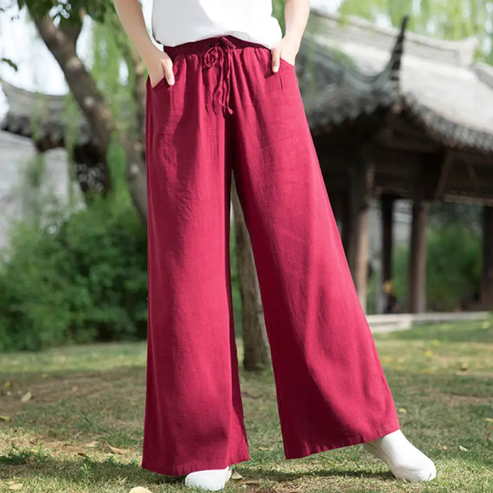 BWOOOH printed wide-leg yoga pants - Plain Wide Leg Pants Dance Women&