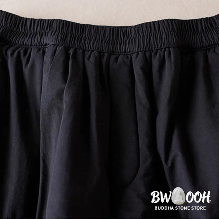 Buddha Stones Plain Women’s Harem Thick Pants With Pockets - Women’s Harem Pants
