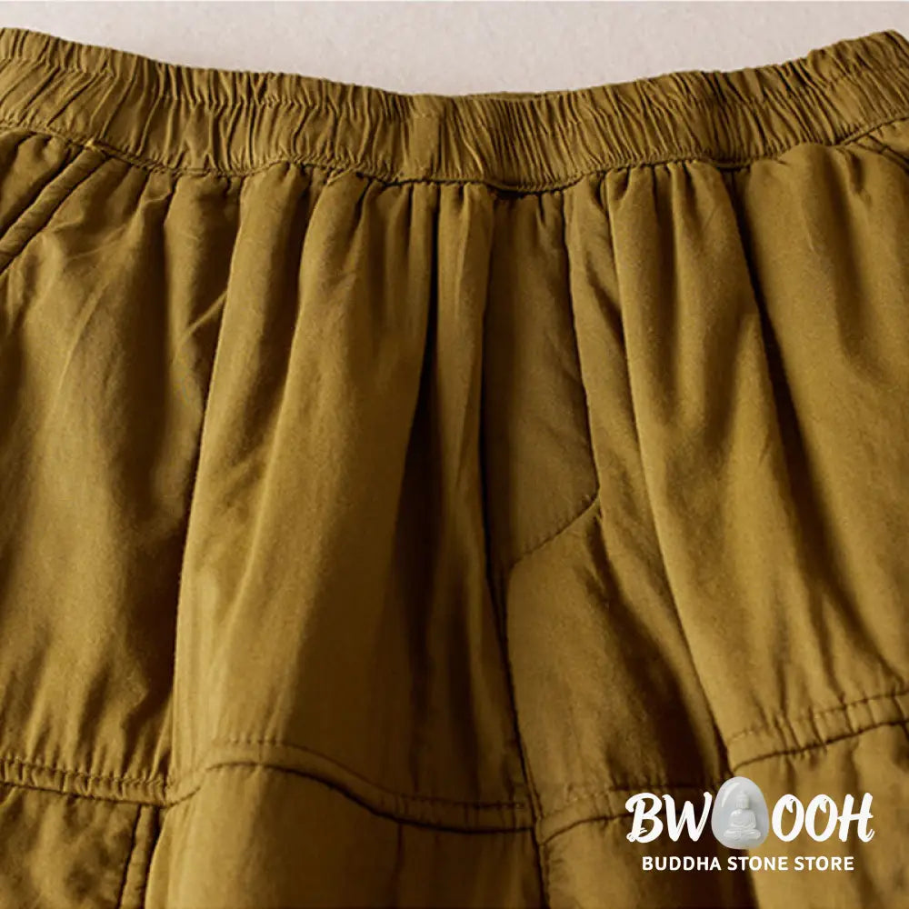 Buddha Stones Plain Women’s Harem Thick Pants With Pockets - Women’s Harem Pants