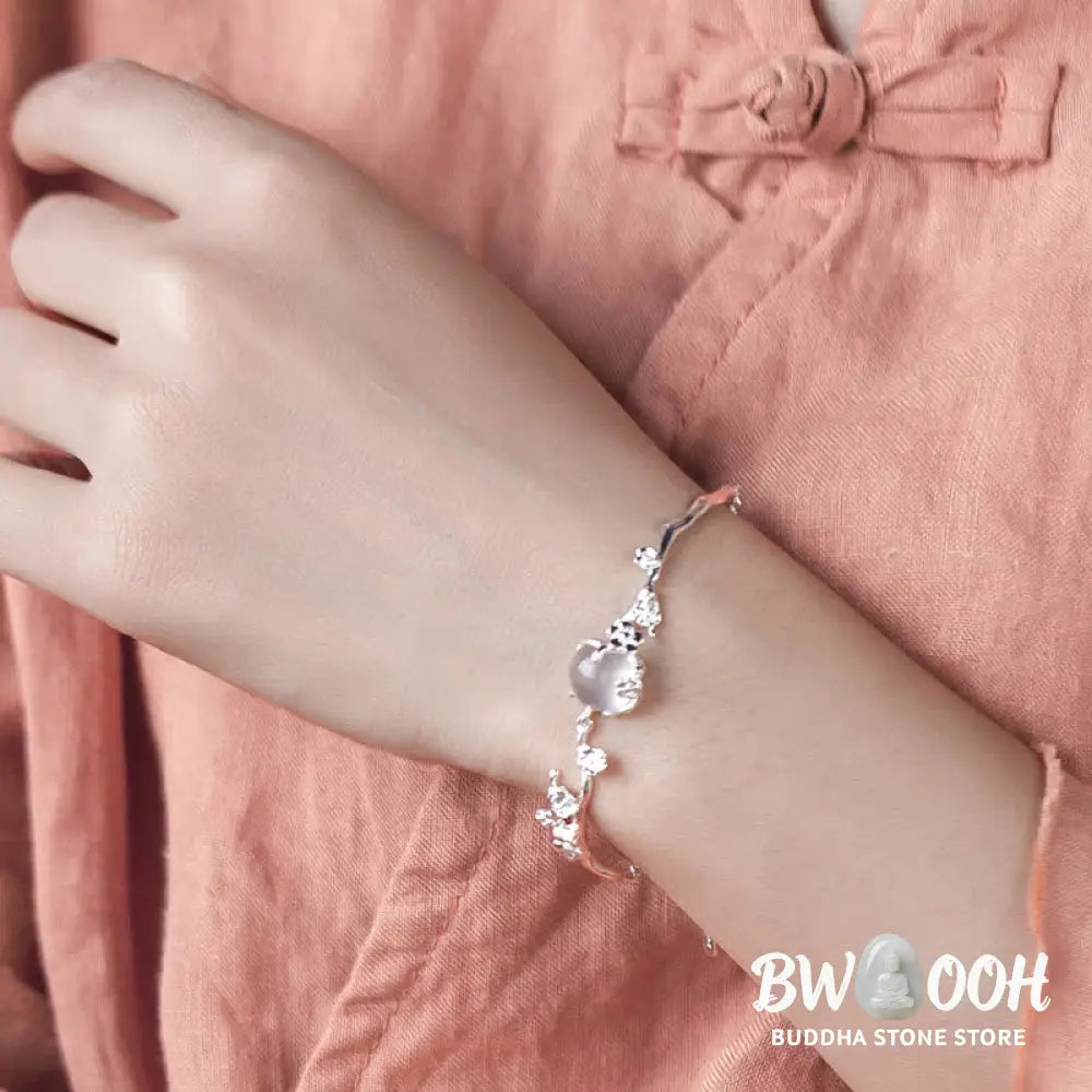 Buddha Stones Plum Blossom Chalcedony Positive Bracelet - BWOOOH - Chalcedony(Positive♥Harmony) - Bracelet
