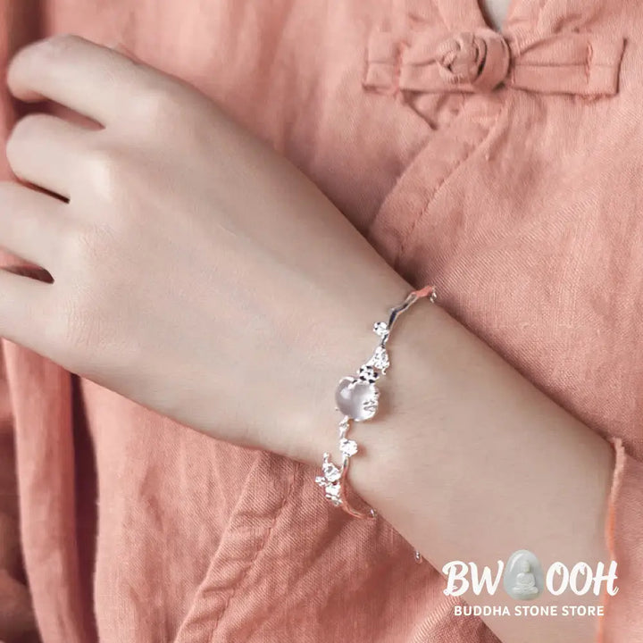 Buddha Stones Plum Blossom Chalcedony Positive Bracelet - BWOOOH - Chalcedony(Positive♥Harmony) - Bracelet